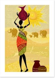 African Art Art Print 34844913