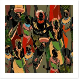 African Art Art Print 352120984