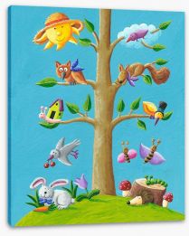 Life on the happy tree Stretched Canvas 35398993