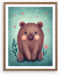 Blushing bear Framed Art Print 354658579