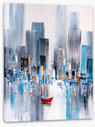 Manhattan bay boats 2 Stretched Canvas 355876968