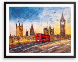 Bus to Big Ben Framed Art Print 358114360
