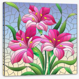 Stained Glass Stretched Canvas 358317175
