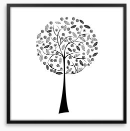Tree of life silhouette Framed Art Print 36117050