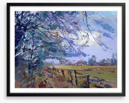 Path by the paddock Framed Art Print 36276597