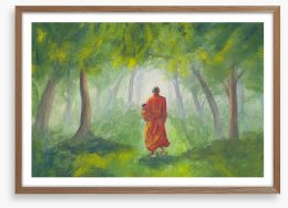 Collecting alms Framed Art Print 362896120