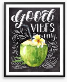 Good vibes only Framed Art Print 362952580