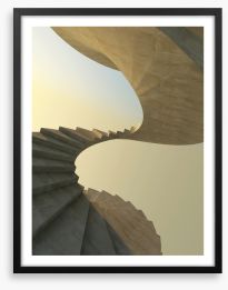 Staircase to the sky Framed Art Print 36440734