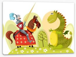 Knights and Dragons Stretched Canvas 36448166