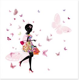 Butterfly girl Art Print 36503866