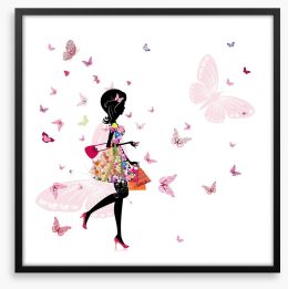 Butterfly girl Framed Art Print 36503866