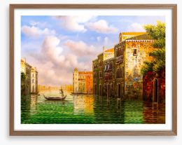 Crossing the canal Framed Art Print 365798380