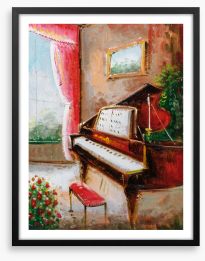 The piano room Framed Art Print 366536631