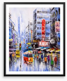 Hong Kong rain Framed Art Print 366536855