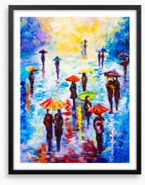Come rain or shine Framed Art Print 368042501