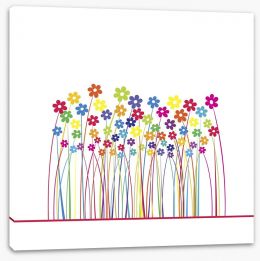 Rainbow flowers Stretched Canvas 36831036