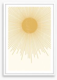 Sunburst shimmer Framed Art Print 369111144