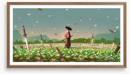 Meadow of swords Framed Art Print 370903389