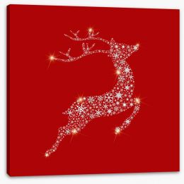 Dancing reindeer Stretched Canvas 37155524