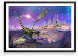 Starshine dragons Framed Art Print 37298286