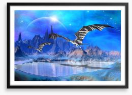 Twin wings Framed Art Print 37298380