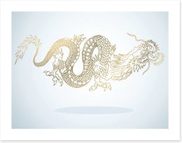 Golden dragon Art Print 37547923