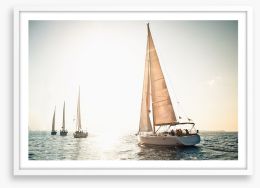 Dusk sailing Framed Art Print 37590316