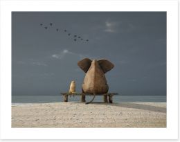 Together on the beach Art Print 37592738