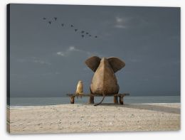 Together on the beach Stretched Canvas 37592738