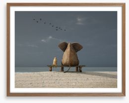 Together on the beach Framed Art Print 37592738