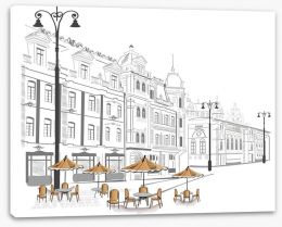 Bistro in the boulevard Stretched Canvas 37623074