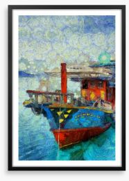 The old fishing boat Framed Art Print 380786582
