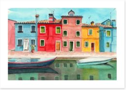 Burano boats Art Print 382162019
