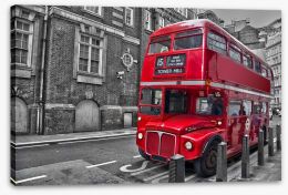 Retro red bus Stretched Canvas 38220436
