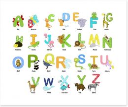 Animal alphabet Art Print 38359941