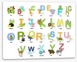 Animal alphabet Stretched Canvas 38359941