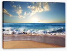 Gentle surf sunset Stretched Canvas 38434307