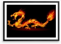 The fire dragon Framed Art Print 38934716