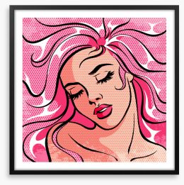 Tickled pink Framed Art Print 390893940