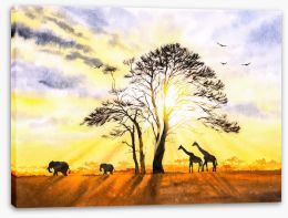 African Art Stretched Canvas 391786265