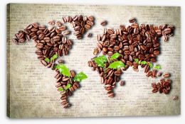 A world of coffee Stretched Canvas 39249889