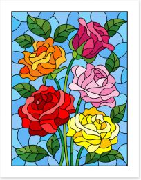 Stained Glass Art Print 392786515
