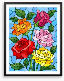 Stained Glass Framed Art Print 392786515