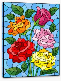 Stained Glass Stretched Canvas 392786515