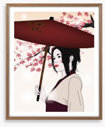 The young geisha Framed Art Print 39482740