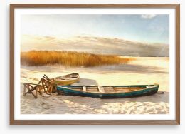By the ice lake Framed Art Print 398157924