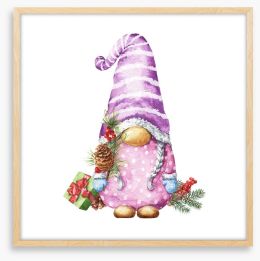 Gnome for christmas II Framed Art Print 398188622