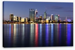 Perth light reflections Stretched Canvas 39826631