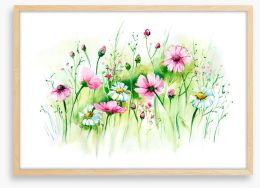 In the daisy grass Framed Art Print 39917898