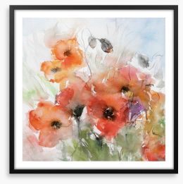 Watercolour poppies Framed Art Print 39929125